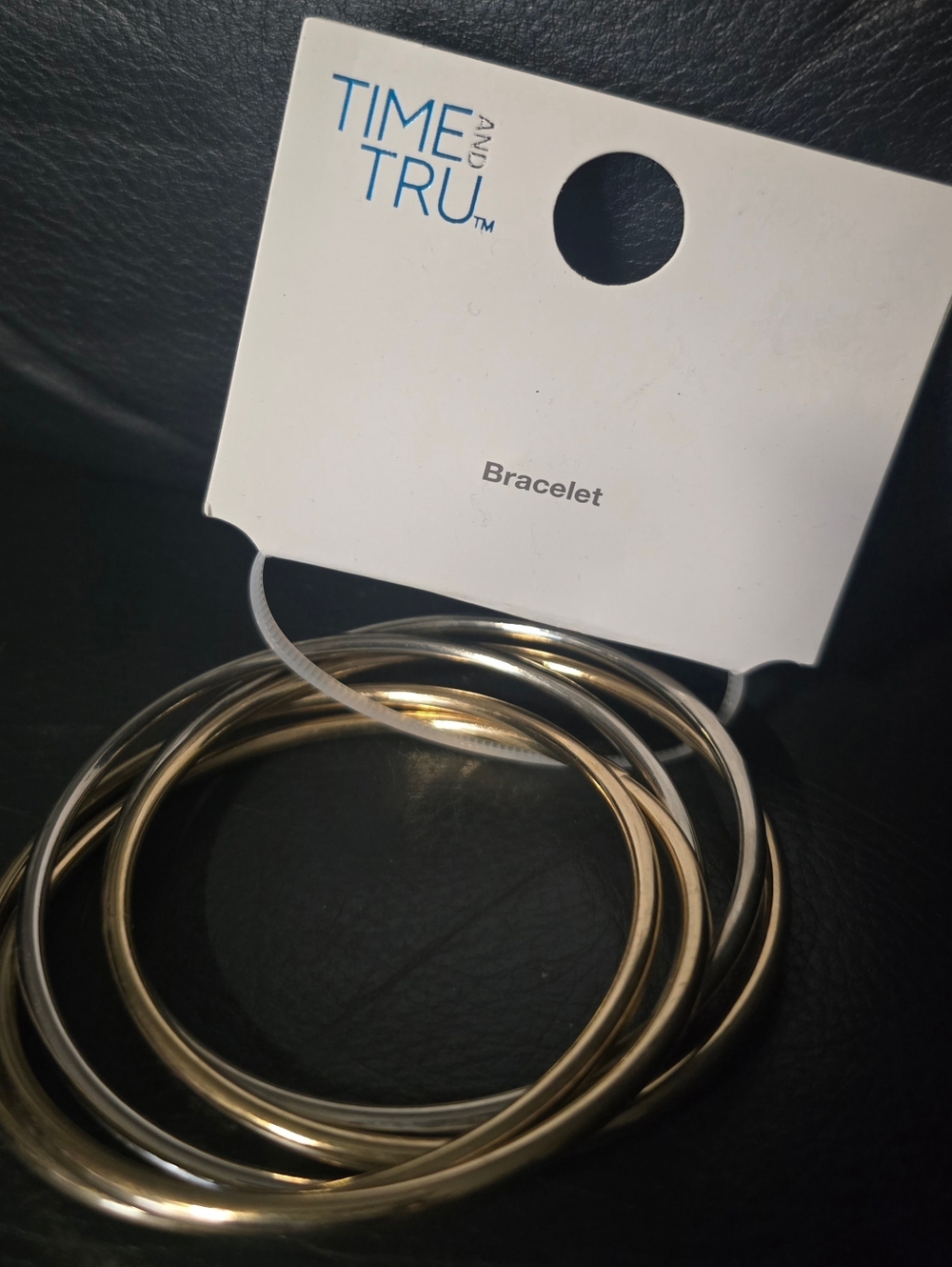 Time And Tru Gold Tone Bangle Bracelet Set